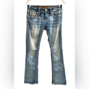 Rock Revival Betty Mid-Rise Boot cut Embroidered Stretch Jean with Embellishment